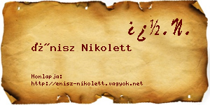 Énisz Nikolett névjegykártya